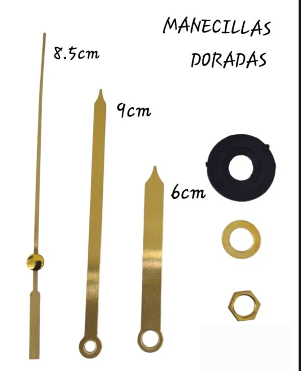 Manecilla dorada recta