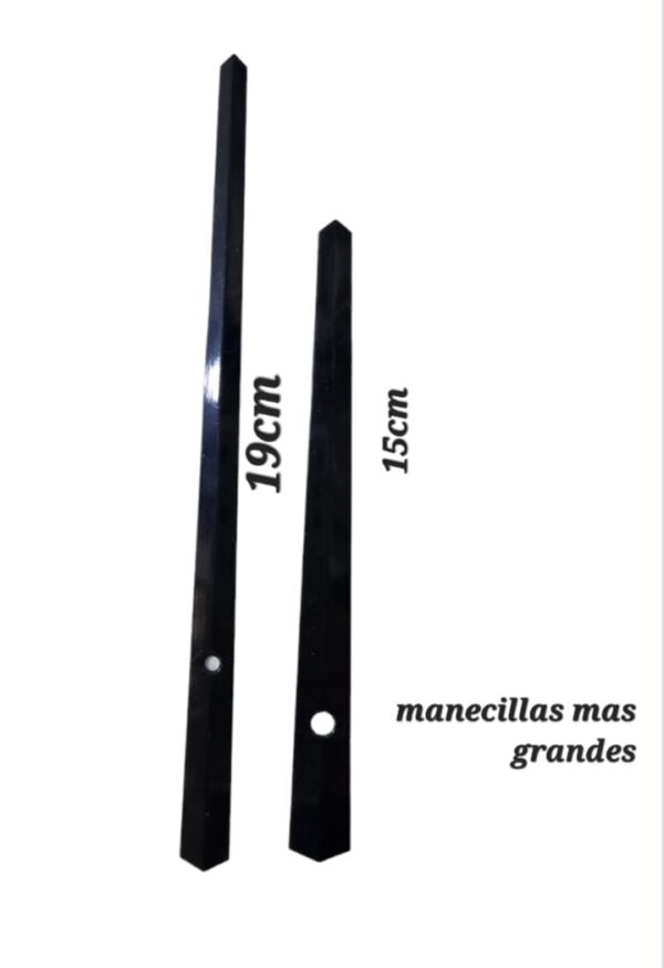 Manecilla Negra Recta Grande